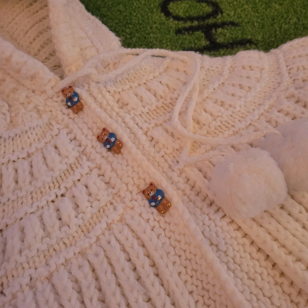 Vintage Handmade Knittee Sweater Jacket Size: infant - 12 months